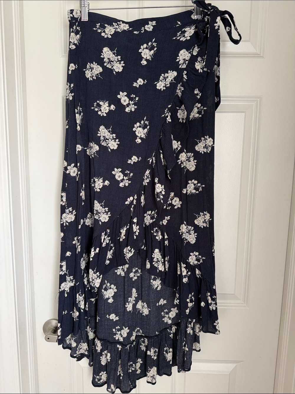 Maurices- Floral Navy Wrap Maxi Skirt - Women's